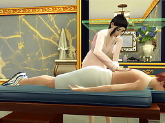Elegant Stepmom's Erotic Massage