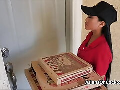 Two Guys Bang Asian Delivery Babe