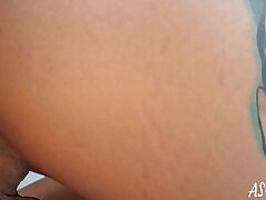 Petite Babe Gets a Huge Load of Cum on Her Ass