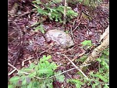 Sweet Japanese Babe Pissing on a Rock